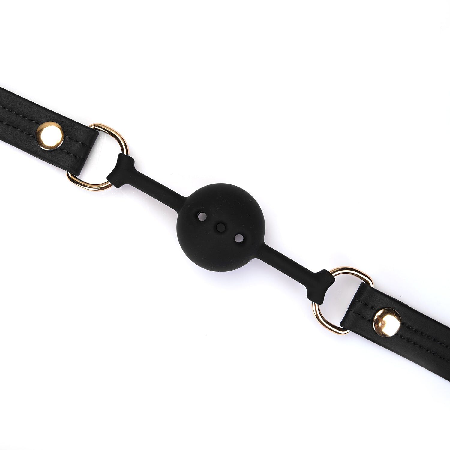 Liebe Seele Black Organosilicon Vegan Leather Ball Gag