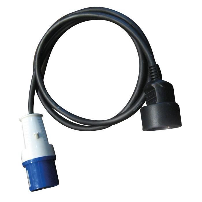 Adaptador - Enchufe macho CEE P17 a enchufe hembra tipo Schuko - 220 V - 16 A - 40 cm