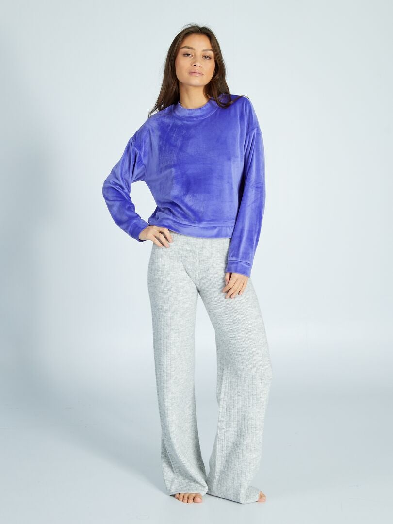 Fleece sweatshirt voor thuis - BLAUW