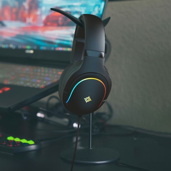 Wired gaming headset - NOVA GAMING - Borealis - Detachable microphone - RGB LED - Black