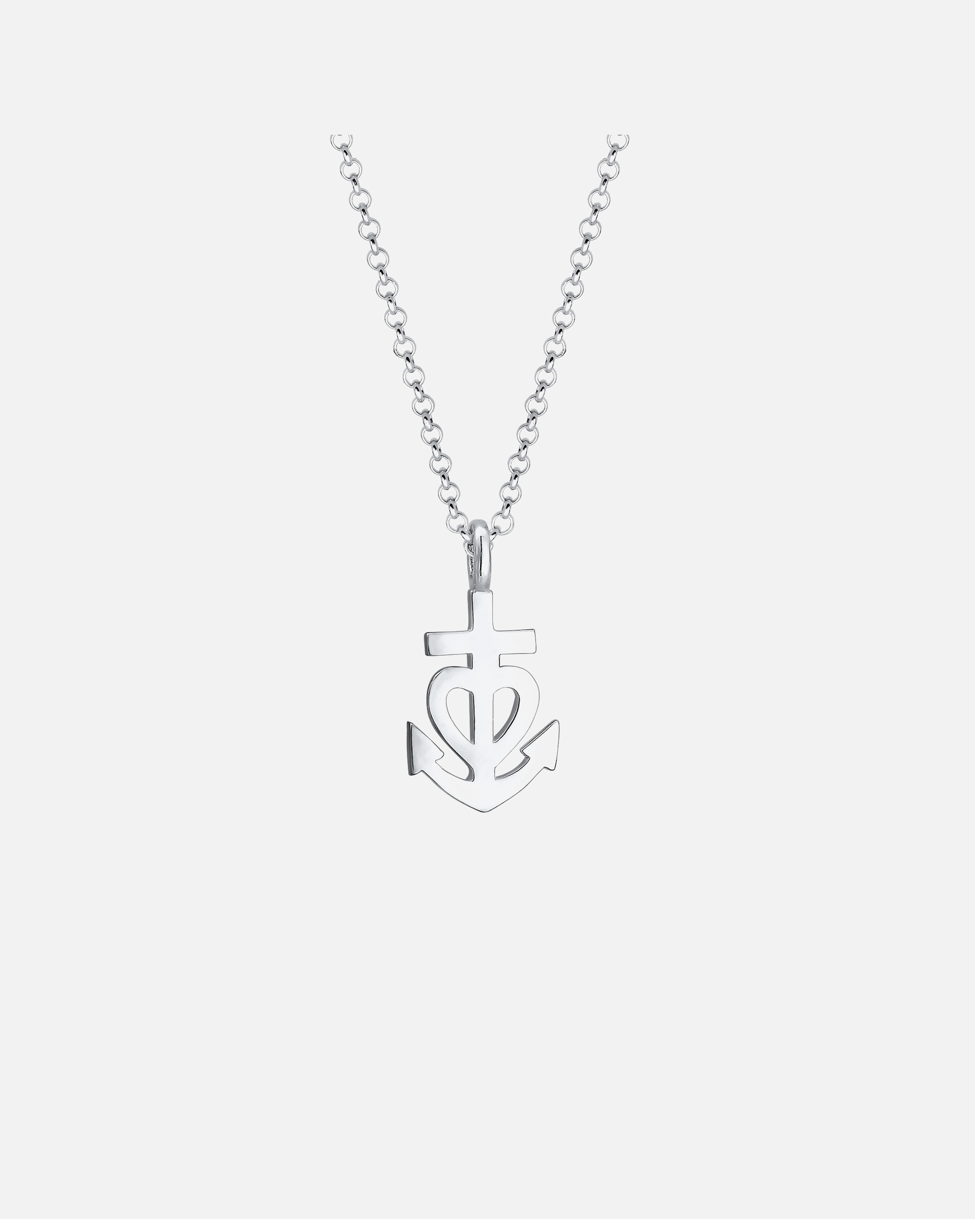 Elli Femme Pendentif Ancre Coeur Filigrane en Argent Sterling 925