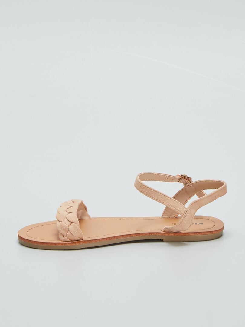 Sandalias con tiras trenzadas - ROSA