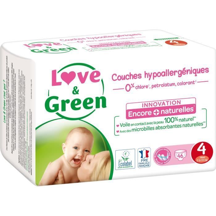 Fraldas Love & Green T4 x46 (7-14 kg)