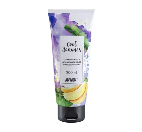Anwen Cool Bananas bananowa maska ochładzająca kolor do włosów blond 200 ml