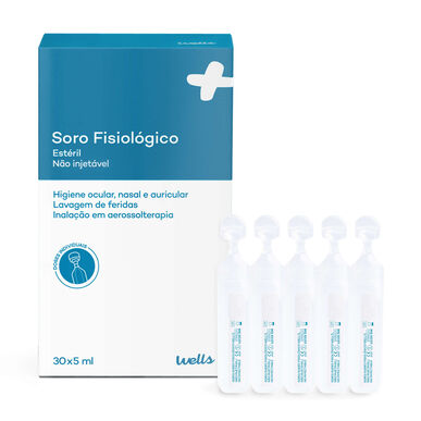 Wells fiziološka otopina za jednokratnu upotrebu za odrasle 30 x 5 ml