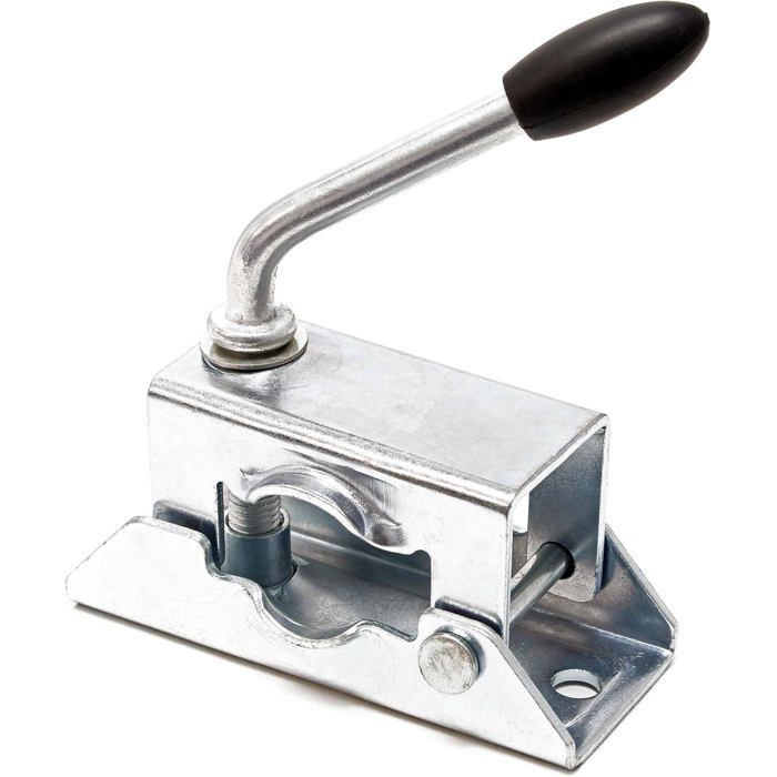 collare di fissaggio, in metallo zincato s235, tubo da 35 mm, per rimorchio, roulotte, camper.