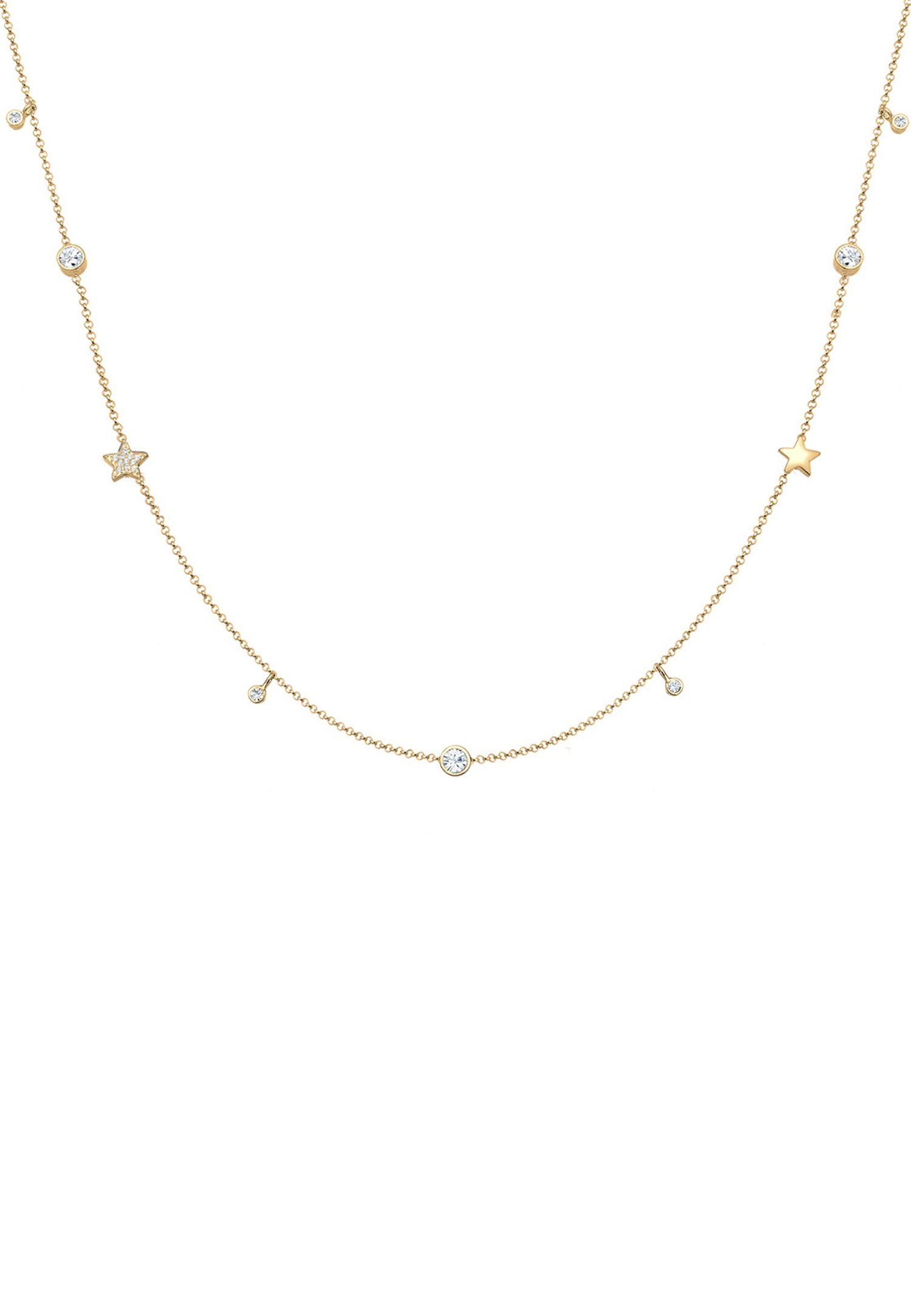 Elli Femmes Solitaire étoiles avec cristaux en argent sterling 925
