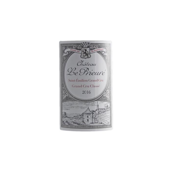 Château Le Prieuré Rouge 2016 - Lot de 3x75cl - Vin Rouge de Bordeaux - Appellation AOC Saint-Emilion Grand Cru