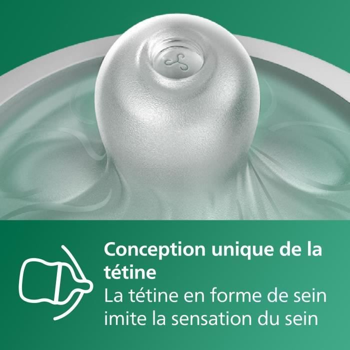 Pasgeborenenset - PHILIPS AVENT - Natuurlijk glas 3.0 - Glazen fles van 120 ml + 2 flessen van 240 ml + Ultrazachte fopspenen 0-6 maanden