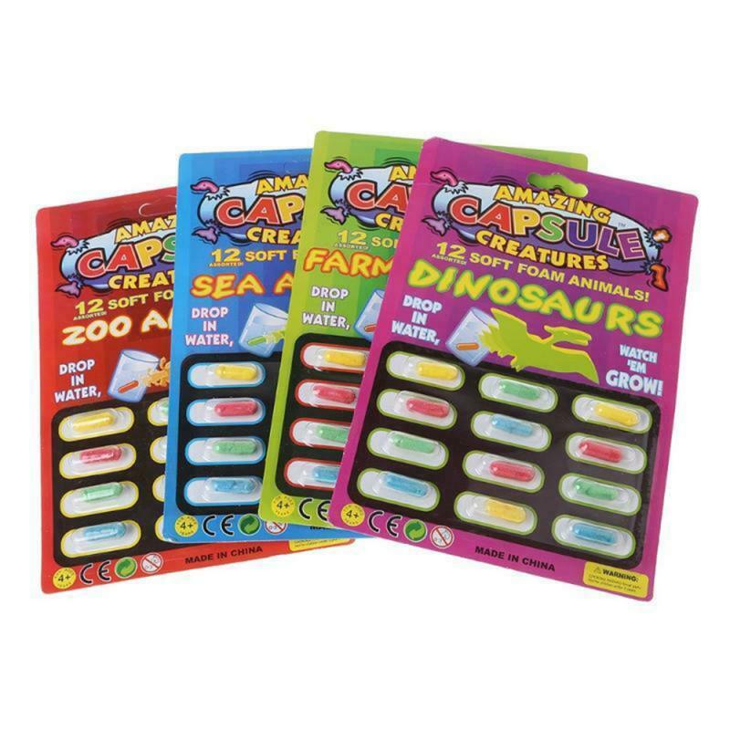 12 Cápsulas Infláveis de Expansão para Absorção de Água, Brinquedo Colorido e Criativo para Crianças - Produto Mais Vendido