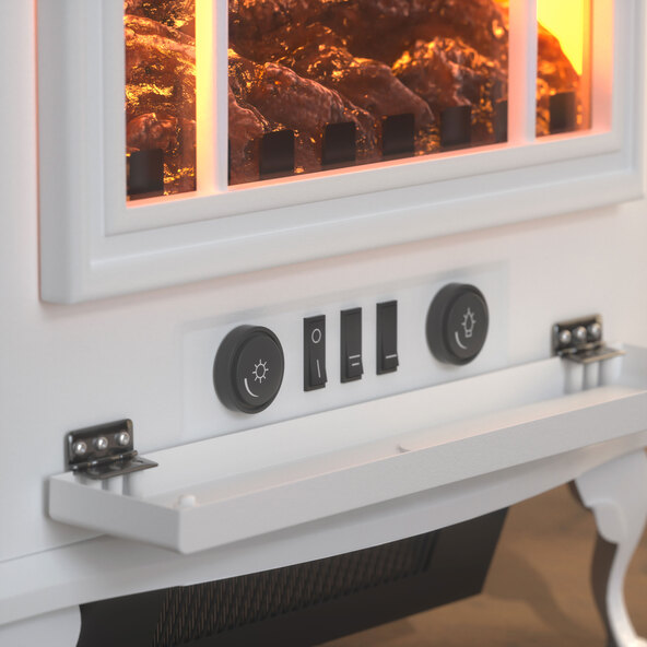 Ηλεκτρική θερμάστρα τζακιού YH20, 2000 W, λευκό