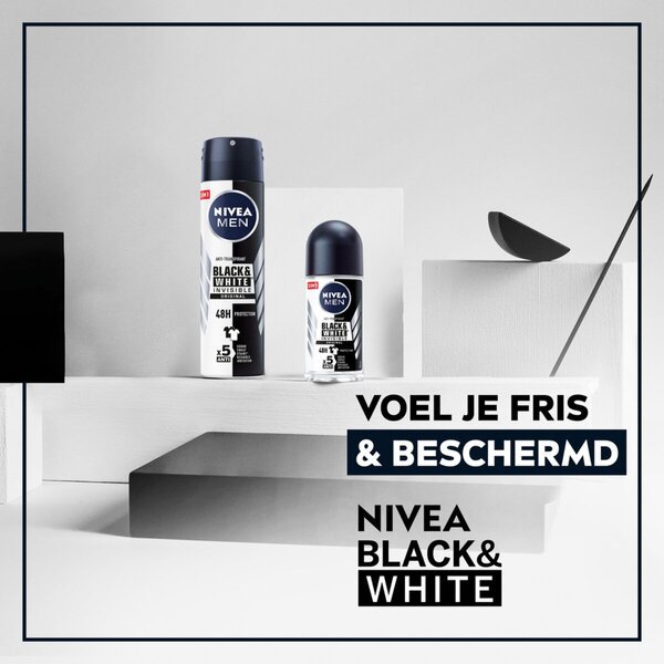 NIVEA Men Black & White Invisible Original antiperspirantas, 200 ml