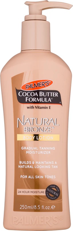 „Palmer's Cocoa Butter Formula Natural Bronze“ savaiminio įdegio kūno kremas laipsniškam įdegiui