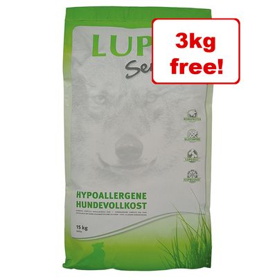 15 kg Lupo Sensitive tørfoder til hunde - 12 kg + 3 kg gratis!*