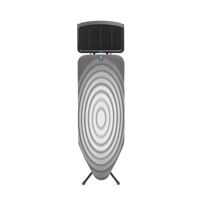 Brabantia Table à Repasser C, 124x45 cm, repose-fer générateur solide 138980 - Titan Oval