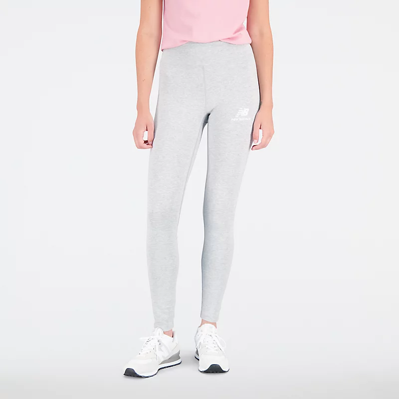 Essentials Leggings mit gestapeltem Logo für Damen – Sportgrau