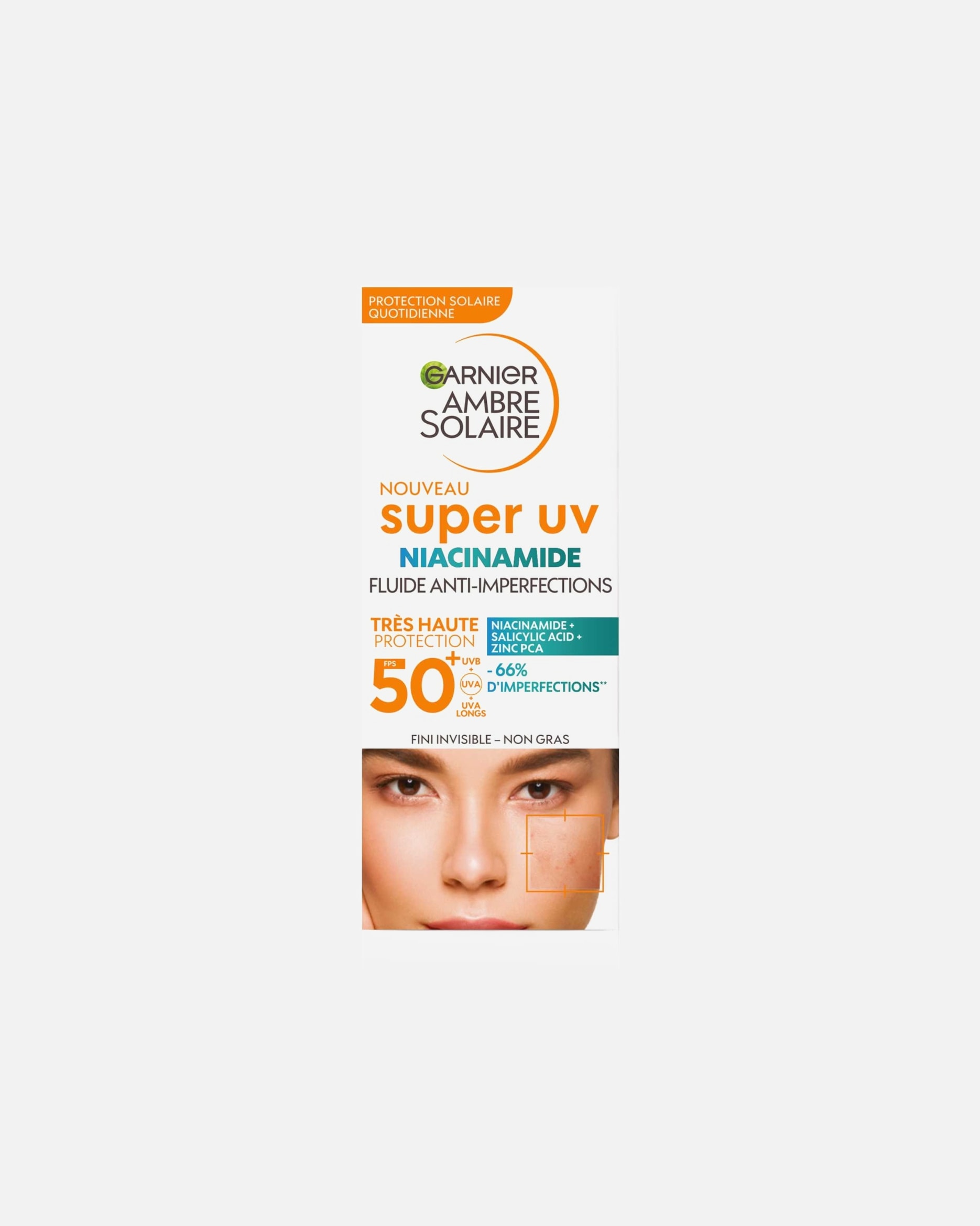 Garnier Fluide Niacinamide SPF 50+ anti-imperfections visage