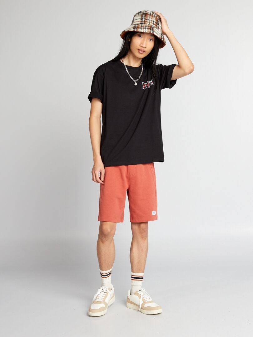 Camiseta Looney Tunes Oversized com Gola Redonda - Preta