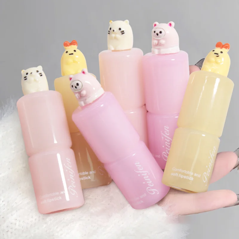 Rouge à lèvres hydratant Chat, Ours et Chien, longue tenue, pour des lèvres douces et nourrissantes