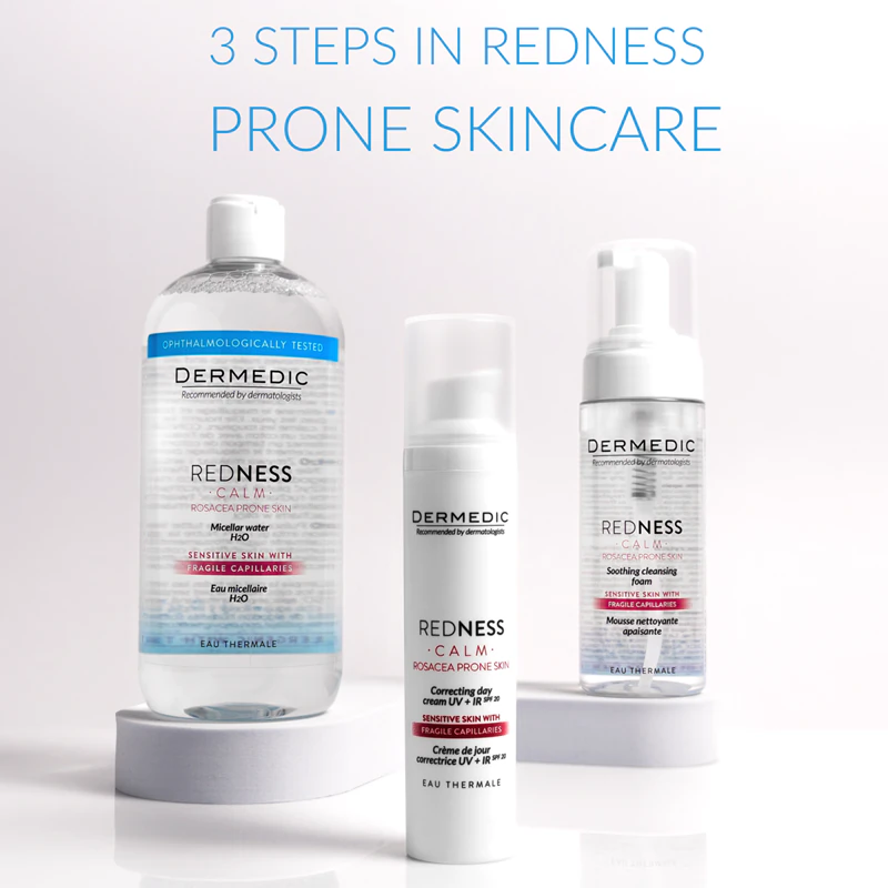 Dermedic Redness Calm Mizellenwasser für empfindliche, zu Verfärbungen neigende Haut