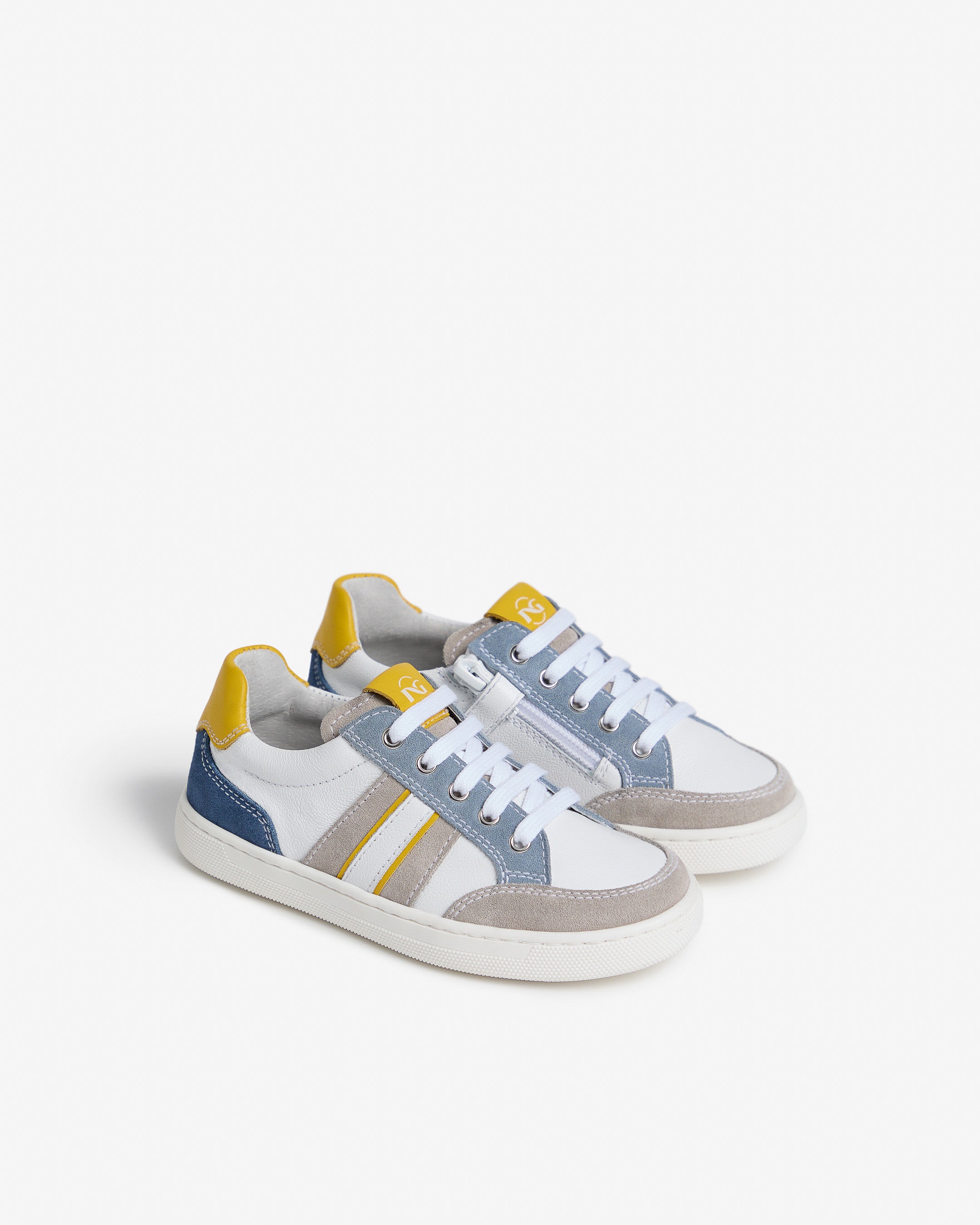  Baskets en cuir et daim pour enfants