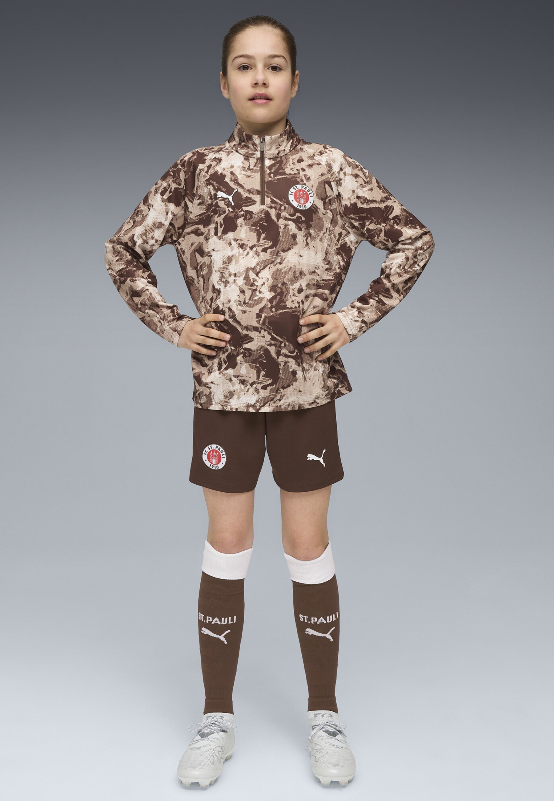 Puma FC ST. PAULI WARM-UP - Clubkleding - espressobruin wit