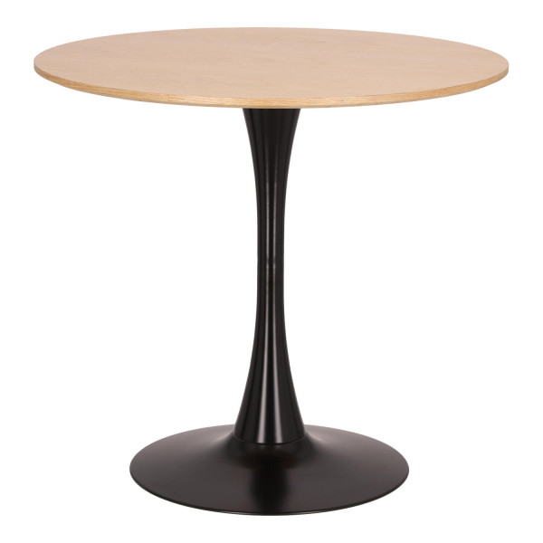 STÓŁ OKRĄGŁY Simplet Skinny dąb/czarny 80cm Z MDF W OKLEINIE