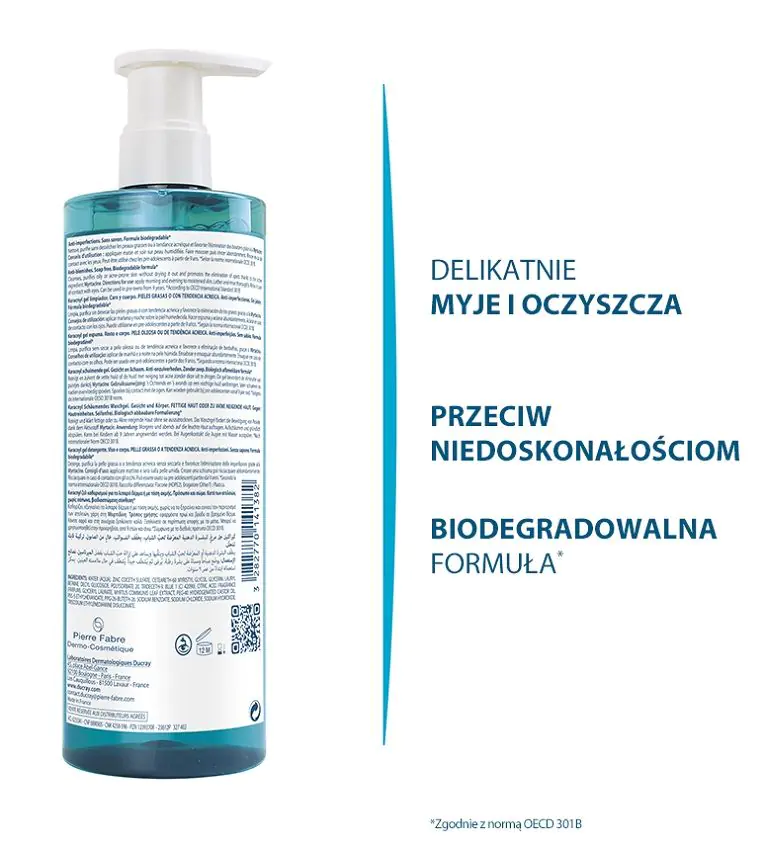 Ducray Keracnyl Żel do mycia twarzy i ciała