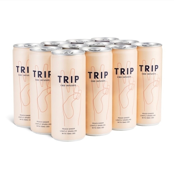 TRIP Fersken-Ingefær CBD-drikker 12 x 250 ml | Helse | Superdrug