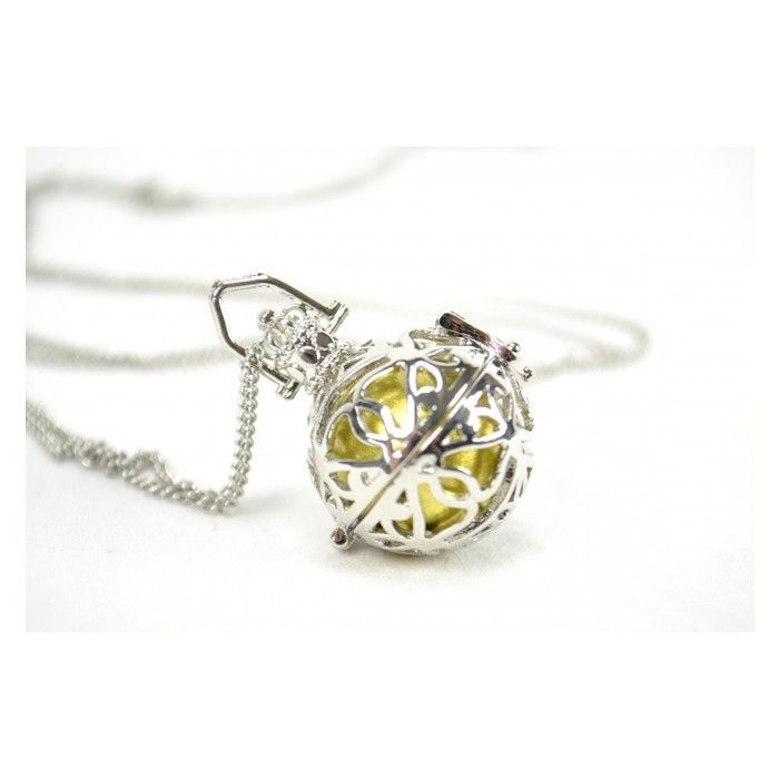 Colar da moda com pingente de metal prateado para gestantes