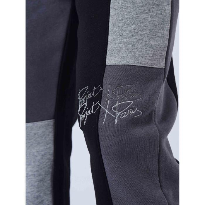 Calça de moletom tricolor - PROJECT X PARIS - Masculina - Preta - Multiesportiva
