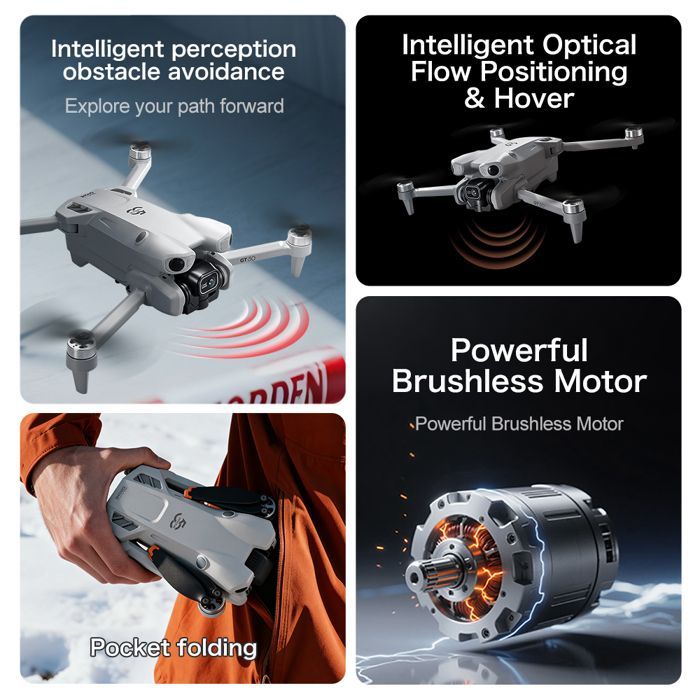 Dron con cámara, control remoto con pantalla de 5,64