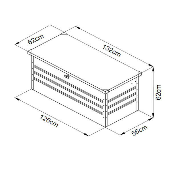 Ladă metalică de depozitare MEGABOX XL, 400 l
