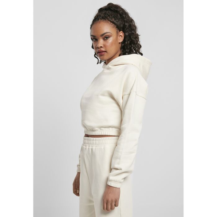 Sudadera con capucha - Clásicos urbanos - Corta - Oversize - Mujer - Forro polar cepillado