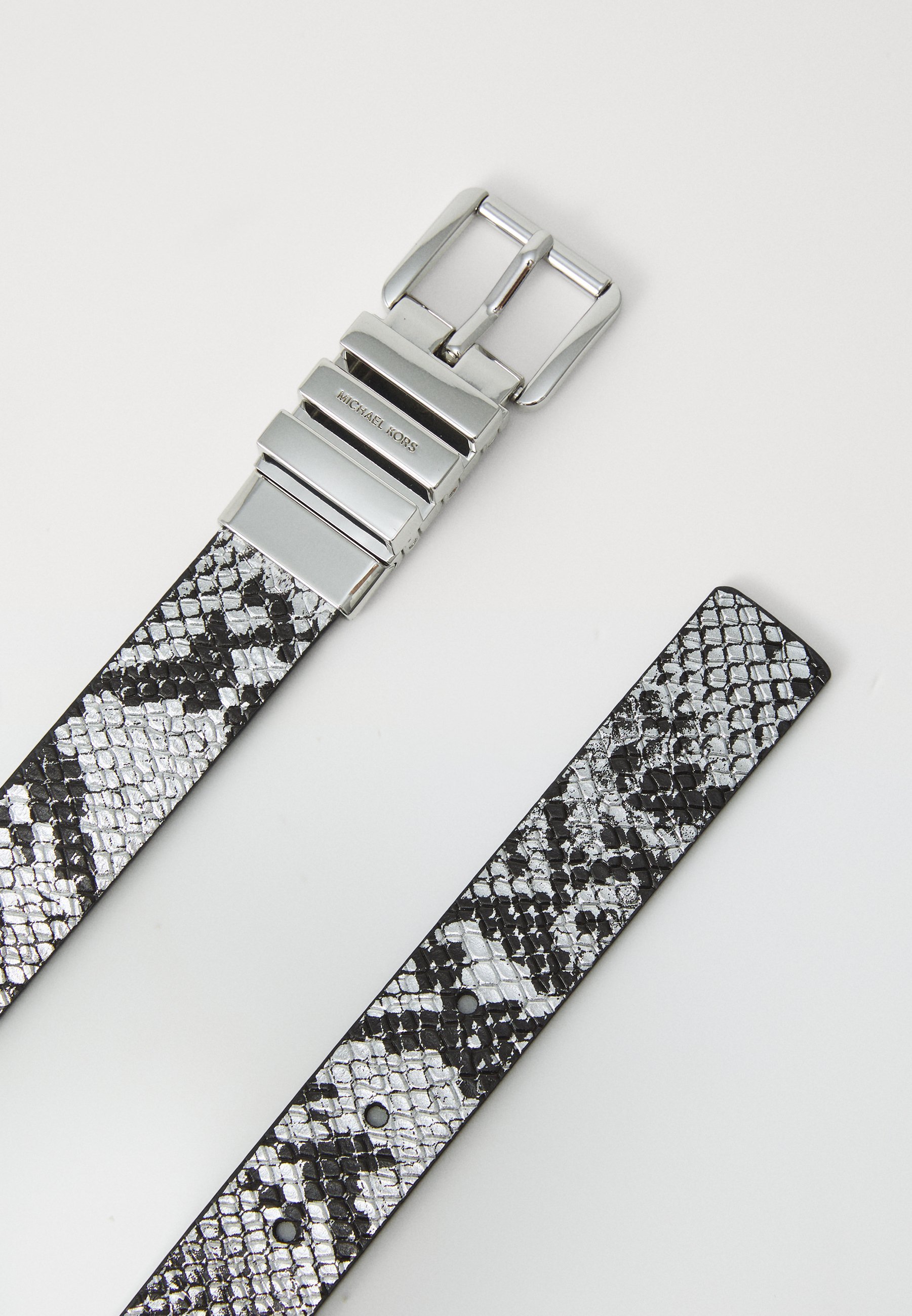 MICHAEL Michael Kors OMKEERBARE SLANGENRIEM - Riem - zilverkleurig