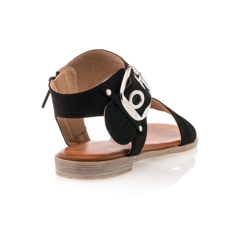 Svarte sandaler / sko med åpen tå til dame