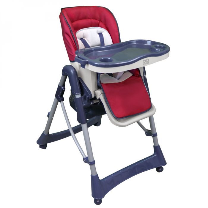 In hoogte verstelbare, opklapbare kinderstoel met rugleuning en dienblad - Ptit - Lou - Monsieur Bébé