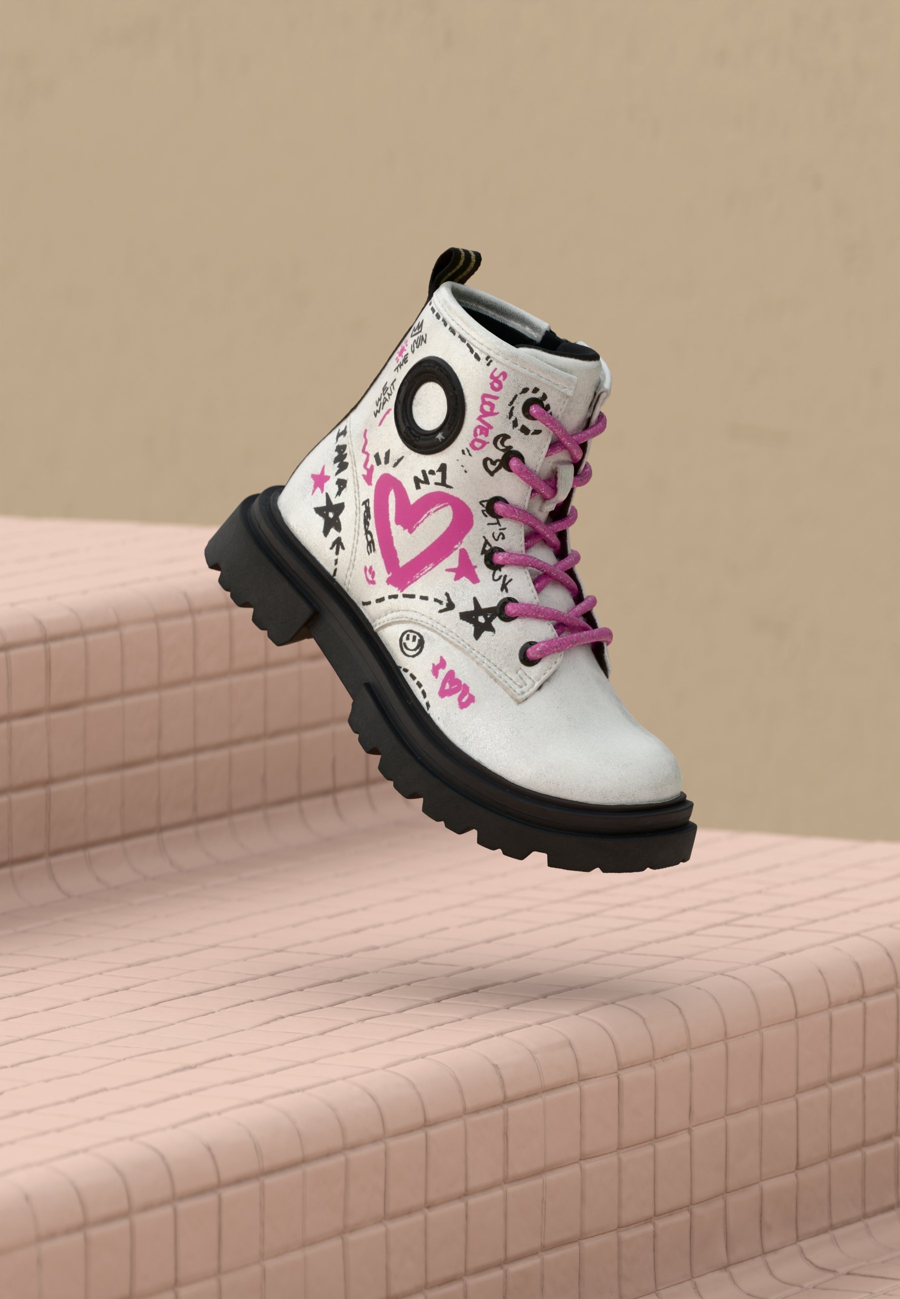 Primigi Bottines à lacets - argento/fuxia