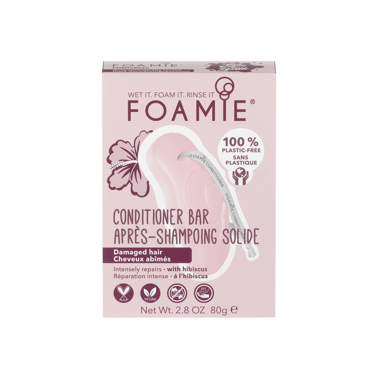 FOAMIE Après-shampoing solide Hibiskiss