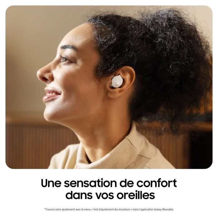 Auricolari wireless Samsung Galaxy Buds FE con cancellazione attiva del rumore, bianchi