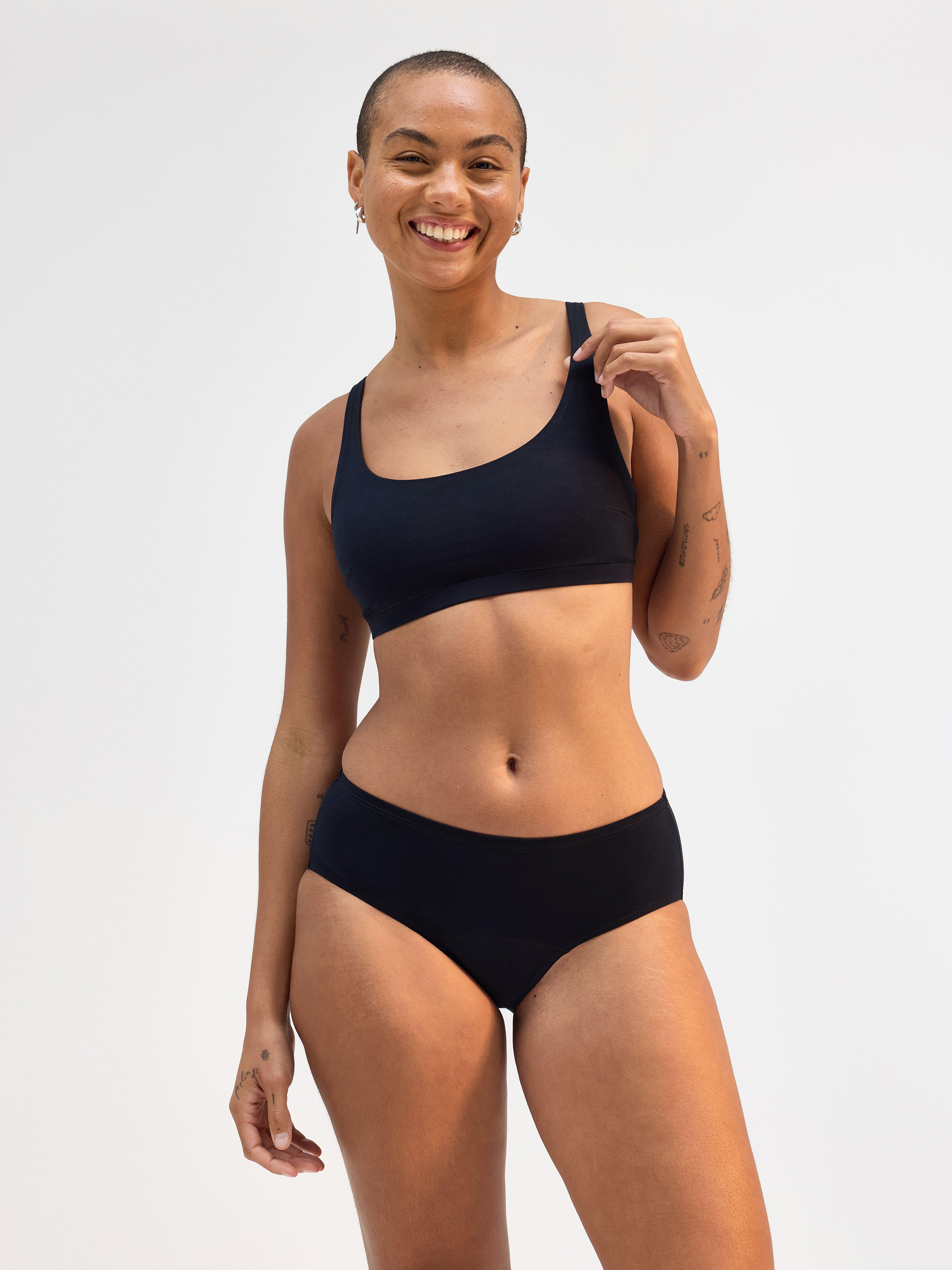 Bralette i Pimabomull - dámská inženýrská černá