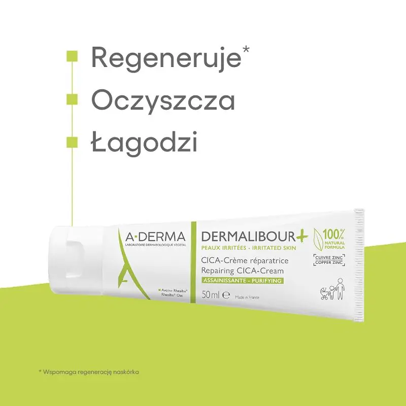 A-Derma Dermalibour+ Cica Krem regenerujacy, 50 ml