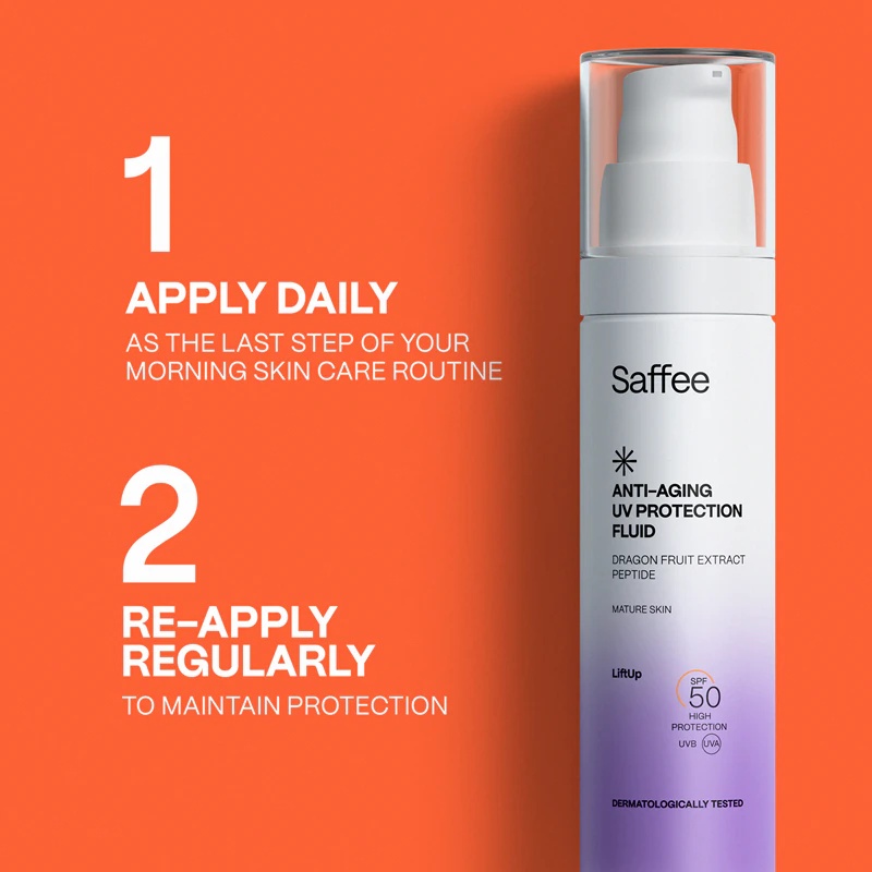 Saffee LiftUp fluid za zaščito pred UV-žarki proti staranju