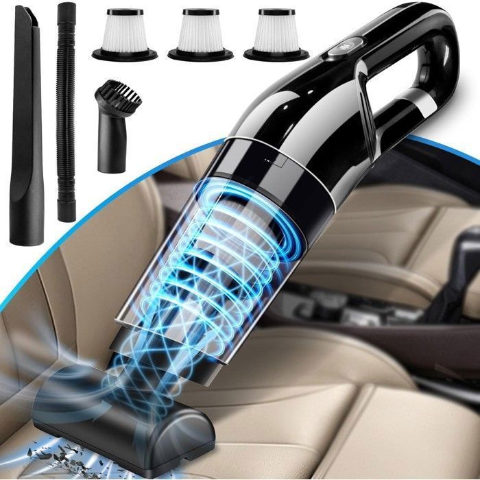 Aspirateur Voiture sans Fil, Aspirateur à Main Puissant,Humide&Sec Mini Aspirateur Portable pour Voiture Maison Cuisine