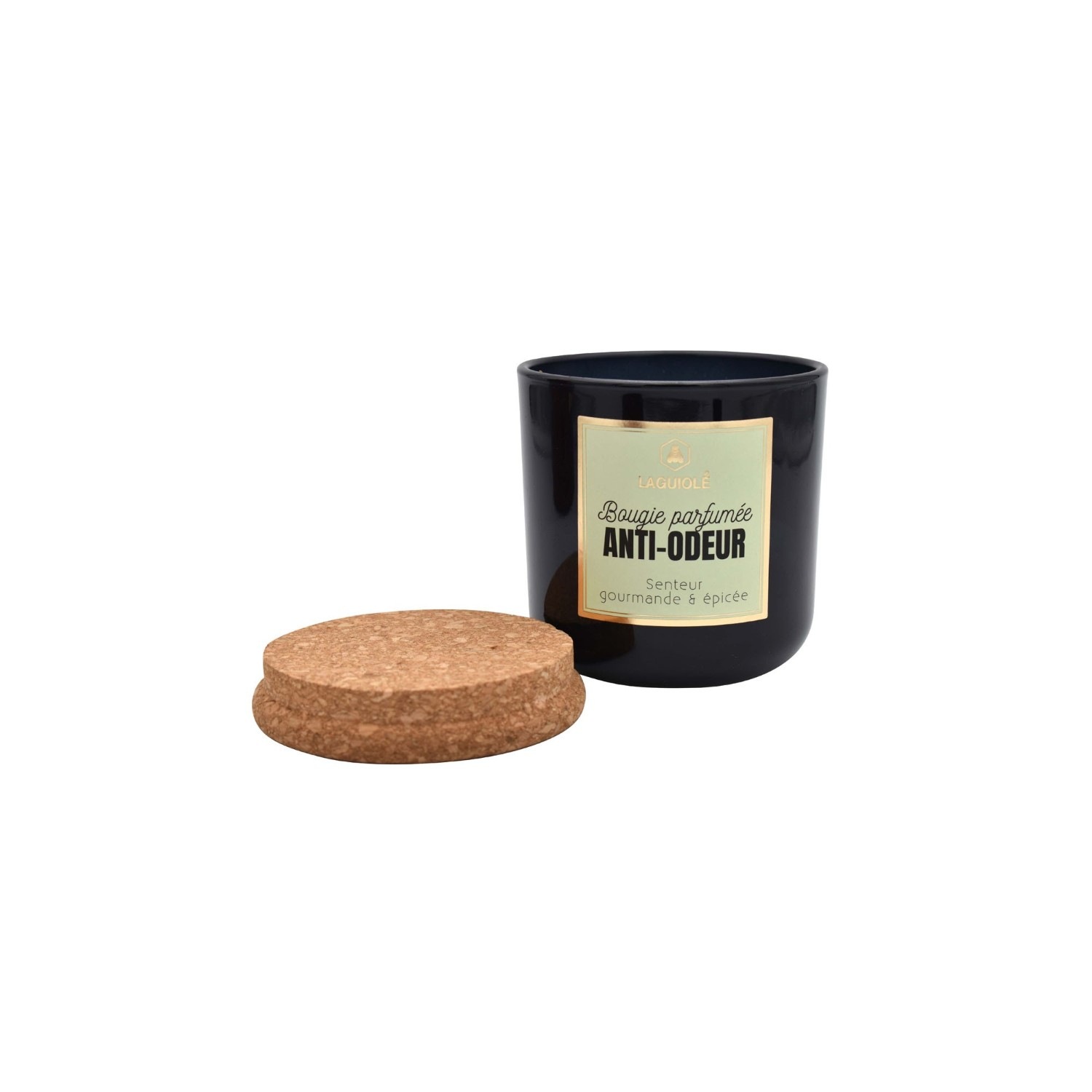 La guiole Bougie parfumée anti odeur avec bouchonliège 195 g