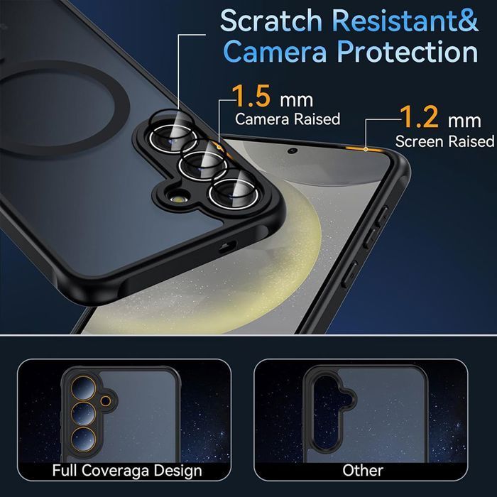 Protective case - BOOLING - for Samsung Galaxy A36 5G - Black - 2 Tempered Glass Screen Protectors - Shockproof
