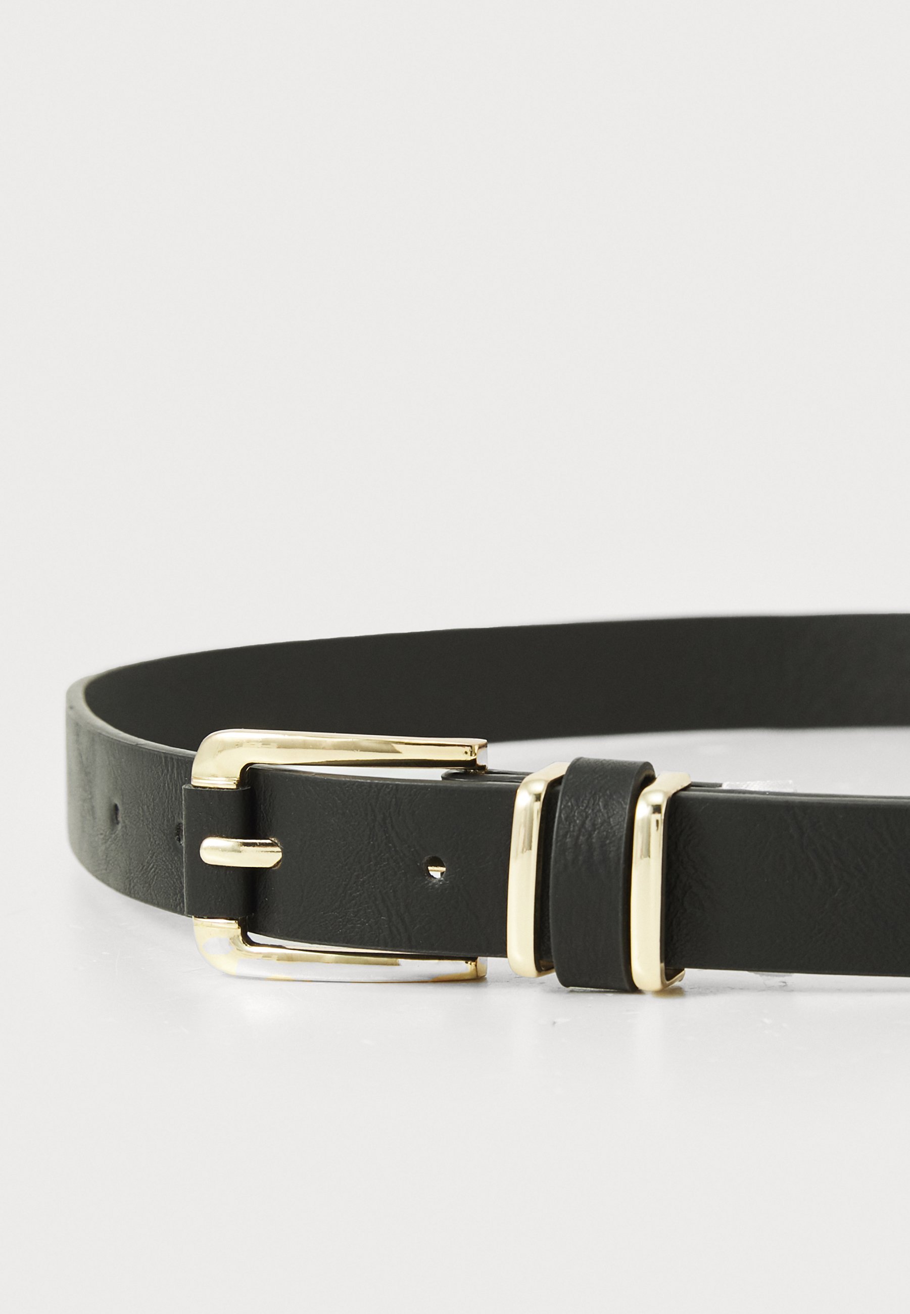 Vero Moda VMVENNA COATED BELT - Belt - black/gold-coloured