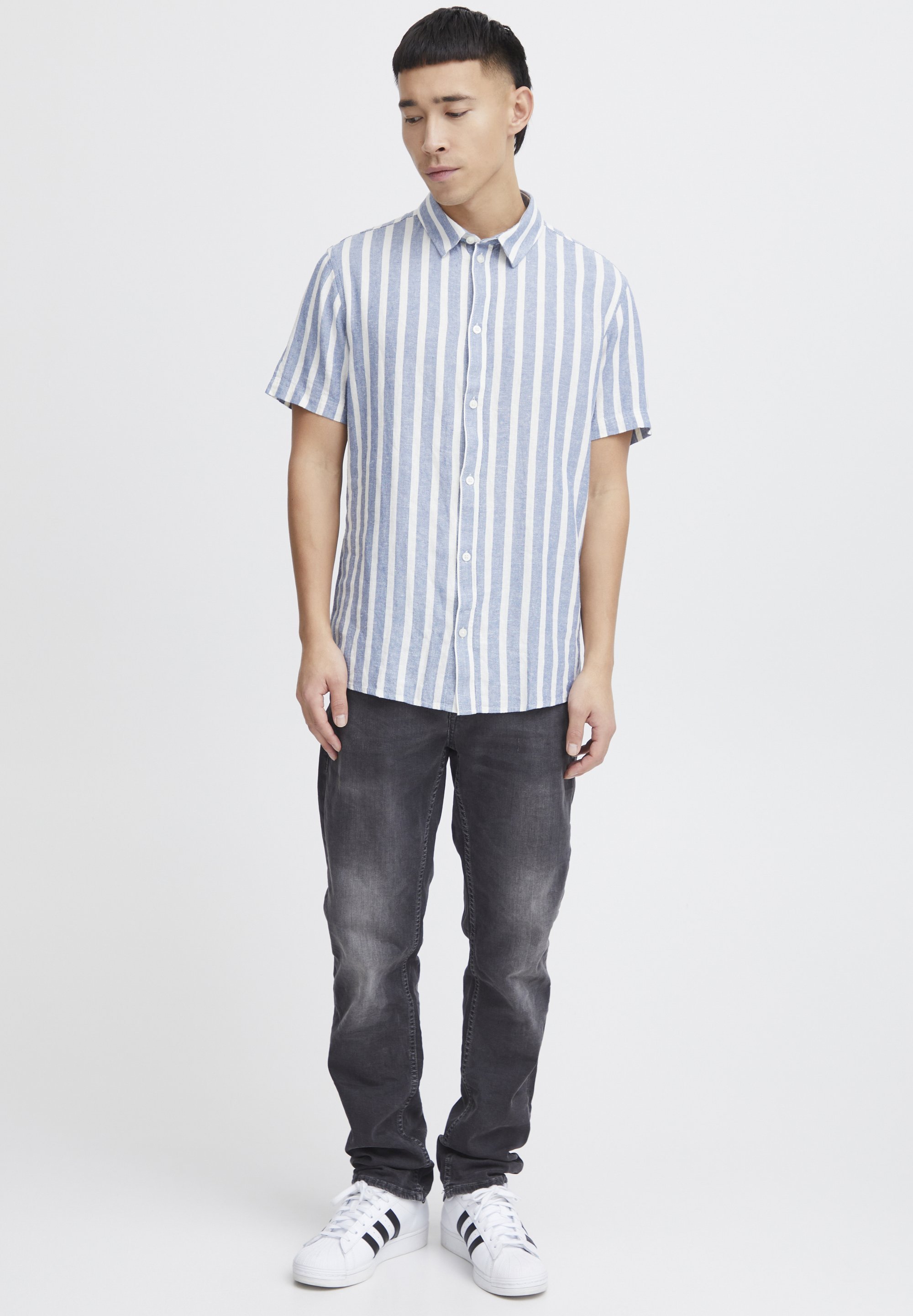 11 Project PROCHY LINEN MIX - Shirt - maanlichtblauw