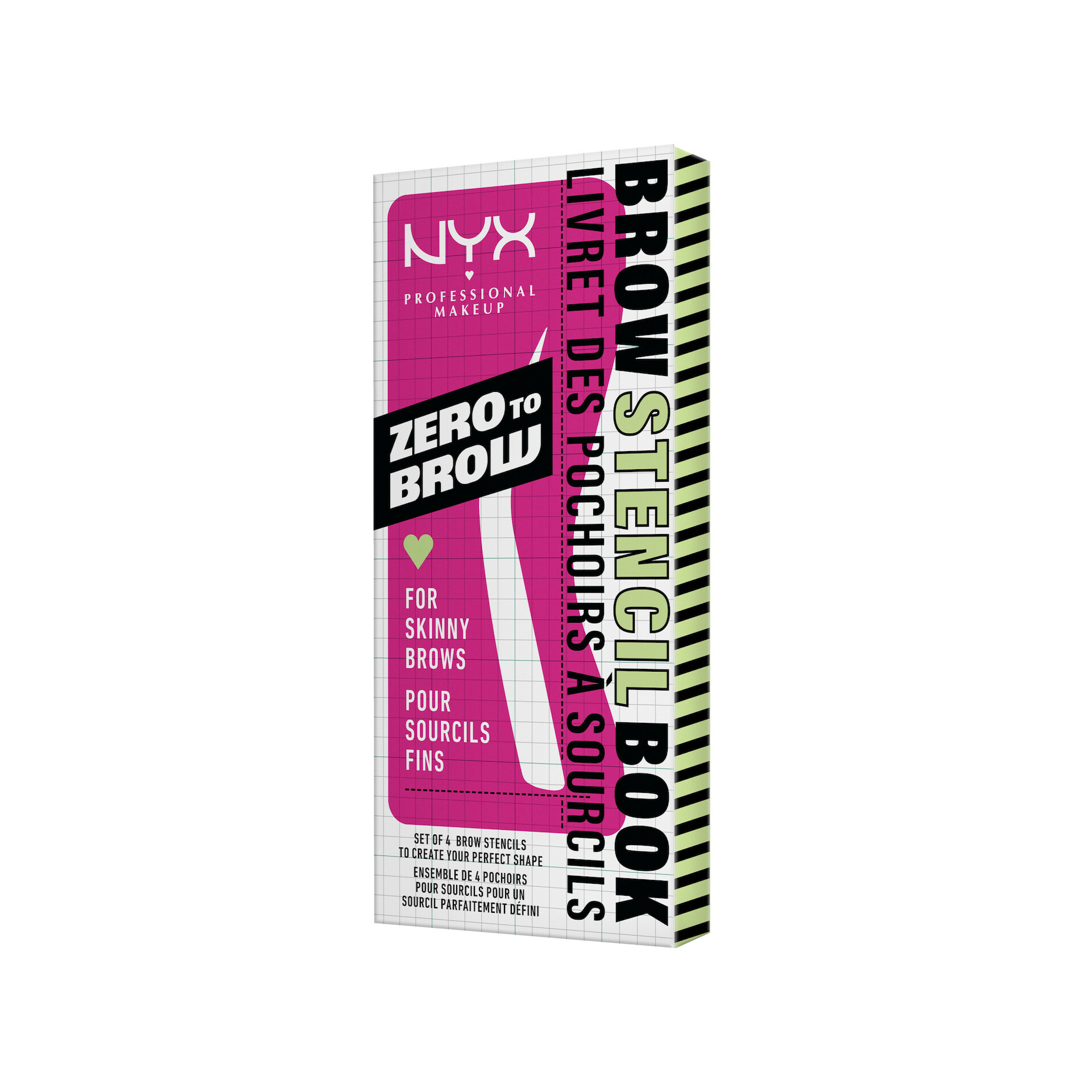 Zero To Brow Stencil 01 vékony szemöldökhöz - NYX Professional Makeup