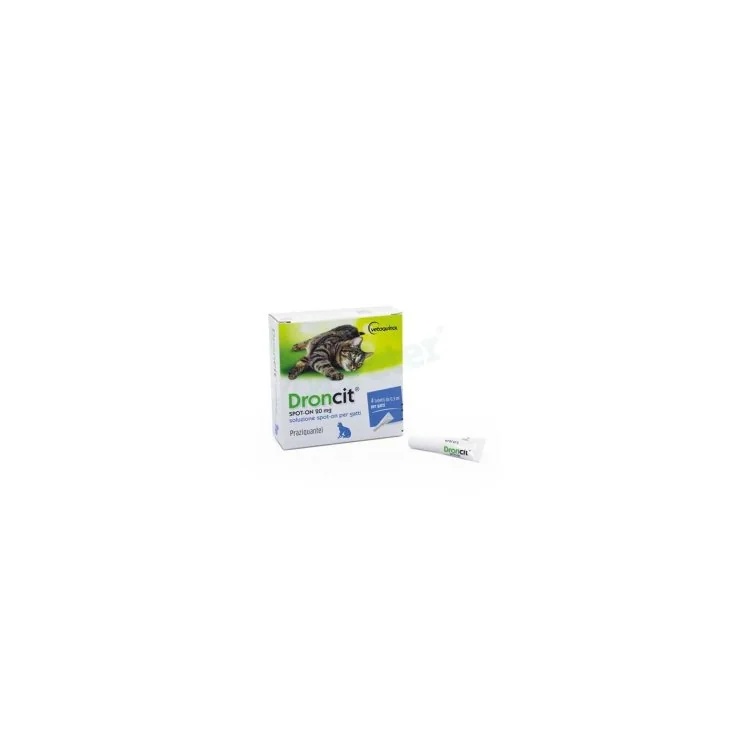 DRONCIT Droncit Spoton 20 mg Vetoquinol 4 tubes de 0,5 ml